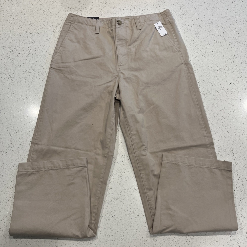 Gap Baggy Fit Loose Khaki Chino Pants Casual Mens Tag Sz. 33/34 NWT